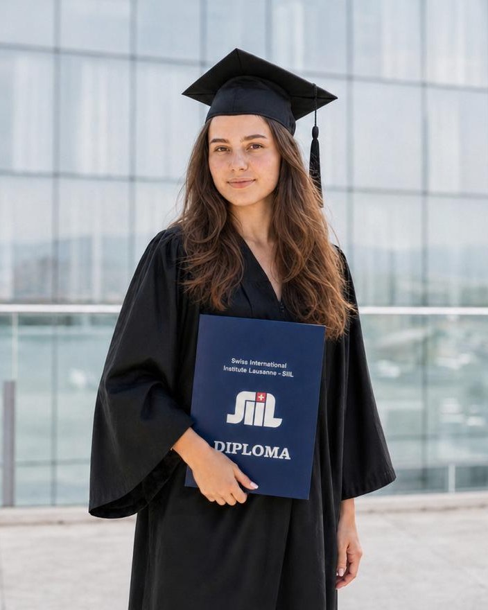 Выпускница Swiss International Institute Lausanne с дипломом института